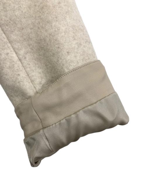 NO ID.（ノーアイディー）NO ID. (ノーアイディー) パイピングフーデッドロングコート アイボリー サイズ:1の古着・服飾アイテム