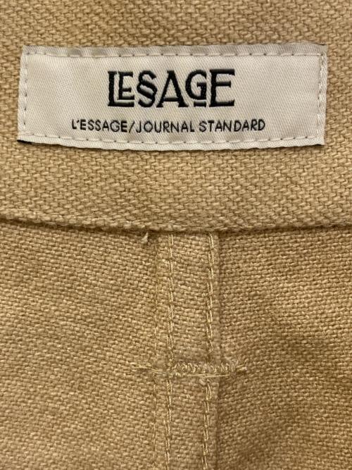 journal standard L'essage（ジャーナルスタンダード レサージュ）journal standard L'essage (ジャーナルスタンダード レサージュ) CO/L lドリルバギーパンツ ベージュ サイズ:38の古着・服飾アイテム