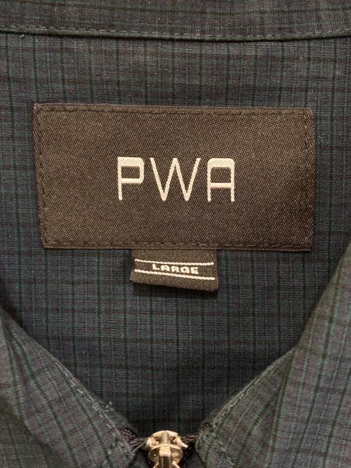 PWA（プア）PWA (プア) DRY ZIP-UP SWING SHIRT ネイビー サイズ:Lの古着・服飾アイテム