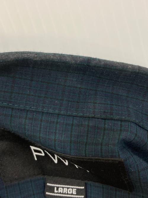 PWA（プア）PWA (プア) DRY ZIP-UP SWING SHIRT ネイビー サイズ:Lの古着・服飾アイテム