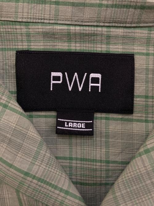PWA（プア）PWA (プア) LINEN MIX O/C SHIRT グリーン サイズ:Lの古着・服飾アイテム
