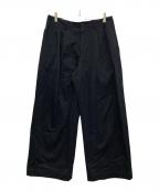 UNIVERSAL PRODUCTS.ユニバーサルプロダクツ）の古着「2Tuck Wide Chino Trousers　253-60502」｜ネイビー
