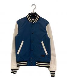 COACH（コーチ）の古着「袖レザー切替スタジャン　F56276」｜ネイビー