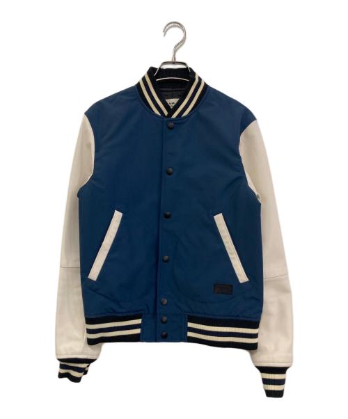 COACH（コーチ）COACH (コーチ) 袖レザー切替スタジャン　F56276 ネイビー サイズ:XSの古着・服飾アイテム