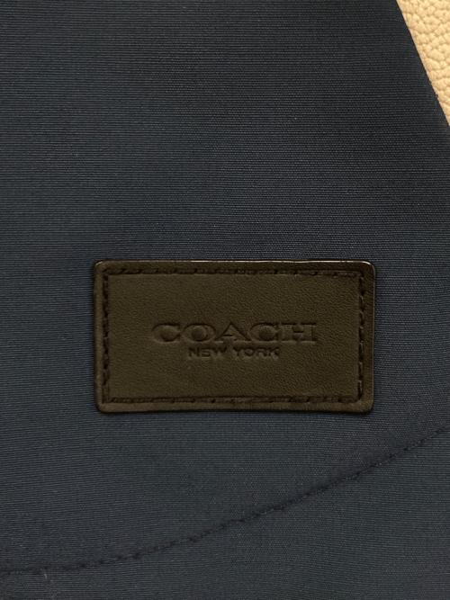 COACH（コーチ）COACH (コーチ) 袖レザー切替スタジャン　F56276 ネイビー サイズ:XSの古着・服飾アイテム