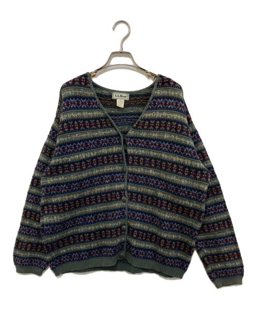 L.L.Bean（エルエルビーン）L.L.Bean (エルエルビーン) 80's コットンニットカーディガン オリーブ サイズ:Mの古着・服飾アイテム