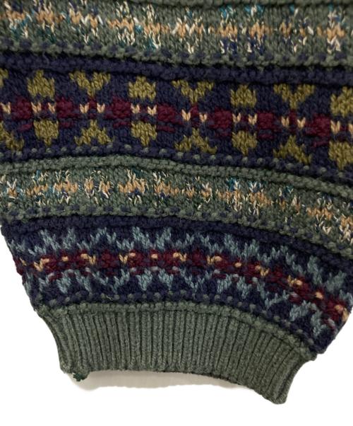 L.L.Bean（エルエルビーン）L.L.Bean (エルエルビーン) 80's コットンニットカーディガン オリーブ サイズ:Mの古着・服飾アイテム