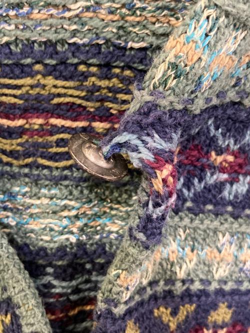 L.L.Bean（エルエルビーン）L.L.Bean (エルエルビーン) 80's コットンニットカーディガン オリーブ サイズ:Mの古着・服飾アイテム