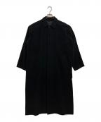 Y'sワイズ）の古着「ウールメルトンステンカラーコート YT-C75-136」｜ブラック