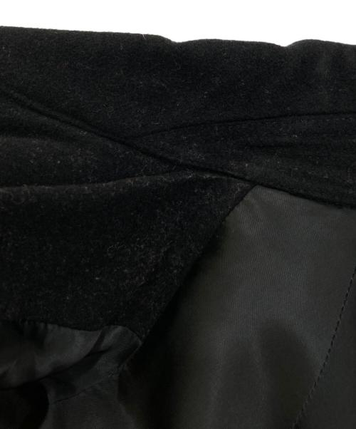 Y's（ワイズ）Y's (ワイズ) ウールメルトンステンカラーコート YT-C75-136 ブラック サイズ:-(実寸参照)の古着・服飾アイテム