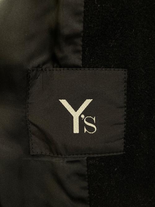 Y's（ワイズ）Y's (ワイズ) ウールメルトンステンカラーコート YT-C75-136 ブラック サイズ:-(実寸参照)の古着・服飾アイテム