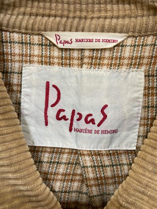 PAPAS（パパス）PAPAS (パパス) ハンティングコート ベージュ サイズ:Mの古着・服飾アイテム