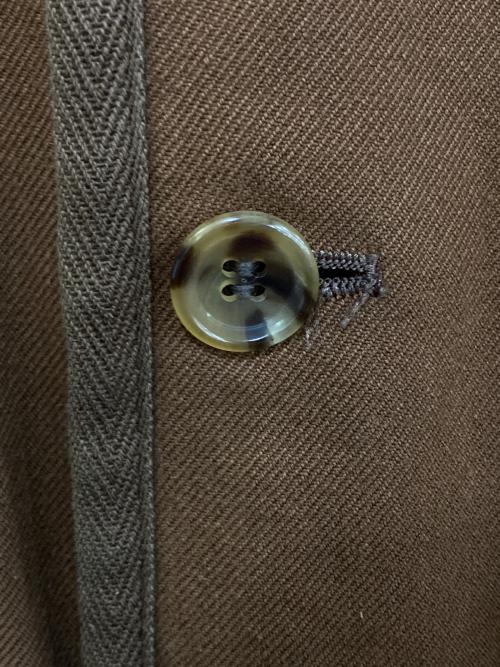 PAPAS（パパス）PAPAS (パパス) パイピングワークジャケット ブラウン サイズ:Lの古着・服飾アイテム