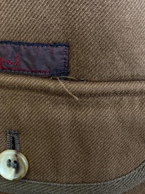 PAPAS（パパス）PAPAS (パパス) パイピングワークジャケット ブラウン サイズ:Lの古着・服飾アイテム