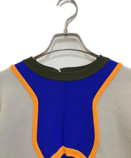 UN3D.（アンスリード）UN3D. (アンスリード) WAVE LINE SHORT KNIT　522512601301-01 グレー サイズ:F 未使用品の古着・服飾アイテム