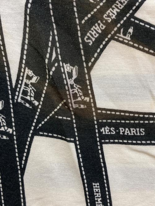 HERMES（エルメス）HERMES (エルメス) ボルデュック柄ノースリーブTシャツ ホワイト サイズ:MEの古着・服飾アイテム