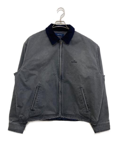 NAUTICA（ノーティカ）NAUTICA (ノーティカ) 中綿クラッシュドチノジップブルゾン　253-1541 グレー サイズ:Mの古着・服飾アイテム