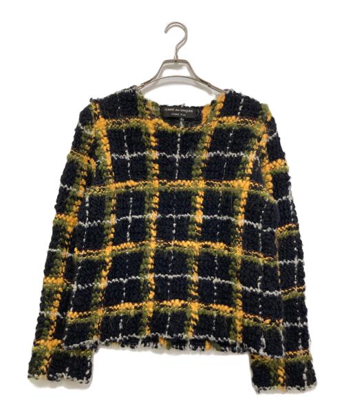 COMME des GARCONS HOMME PLUS（コムデギャルソンオムプリュス）COMME des GARCONS HOMME PLUS (コムデギャルソンオムプリュス) 04AW ローゲージニット　PN-N019 ブラック サイズ:-(実寸参照)の古着・服飾アイテム