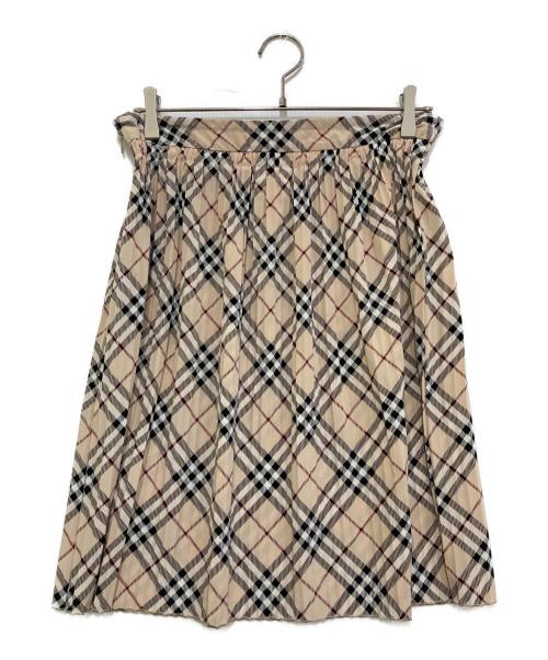 BURBERRY BLUE LABEL（バーバリー ブルー レーベル）BURBERRY BLUE LABEL (バーバリー ブルー レーベル) ノバチェックミディスカート ベージュ サイズ:36の古着・服飾アイテム