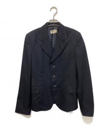 ROBE DE CHAMBRE COMME DES GARCONS（ローブドシャンブル コムデギャルソン）の古着「ピークドラペルテーラードジャケット」｜ネイビー