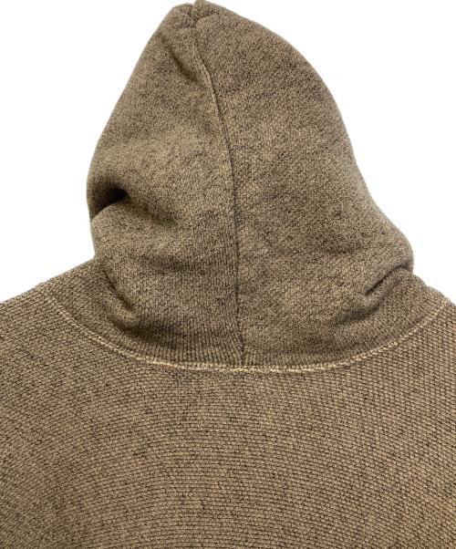 Schott（ショット）Schott (ショット) ソルトアンドペッパー ハーフジップ パーカー ブラウン サイズ:Lの古着・服飾アイテム