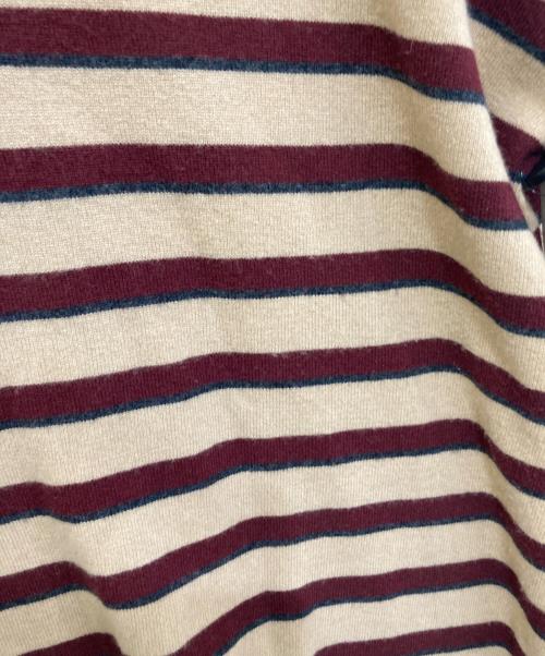 ETRE TOKYO（エトレトウキョウ）ETRE TOKYO (エトレトウキョウ) マルチボーダーニットポロ ベージュ サイズ:Fの古着・服飾アイテム