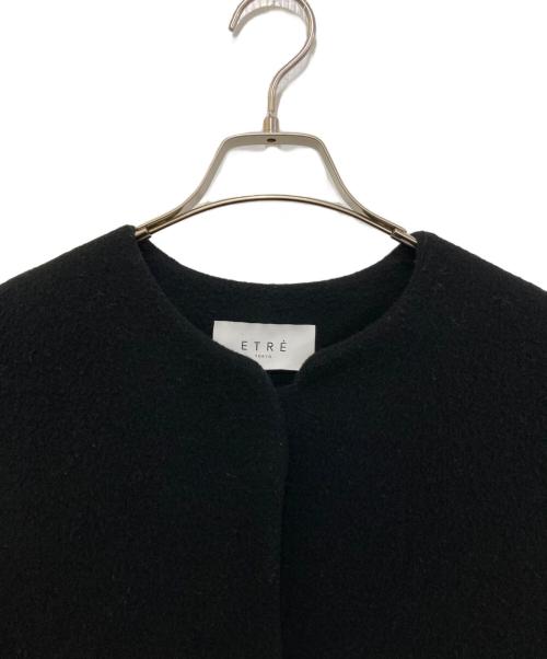 ETRE TOKYO（エトレトウキョウ）ETRE TOKYO (エトレトウキョウ) ウールリバーコクーンコート　1224600022-0 ブラック サイズ:Sの古着・服飾アイテム