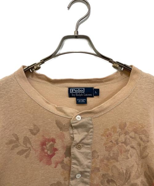 POLO RALPH LAUREN（ポロ・ラルフローレン）POLO RALPH LAUREN (ポロ・ラルフローレン) ヘンリーネックシャツ ピンク サイズ:Lの古着・服飾アイテム