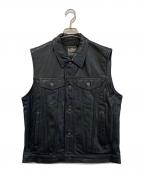 KADOYAカドヤ）の古着「DTレザーベスト」｜ネイビー