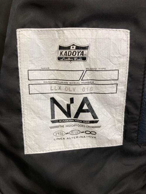 KADOYA（カドヤ）KADOYA (カドヤ) DTレザーベスト ネイビー サイズ:Lの古着・服飾アイテム