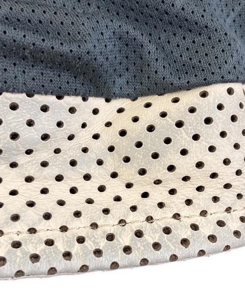 KADOYA（カドヤ）KADOYA (カドヤ) パンチングレザージャケット アイボリー サイズ:Lの古着・服飾アイテム
