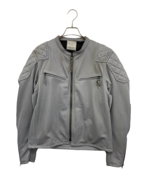 KADOYA（カドヤ）KADOYA (カドヤ) バイカージャケット グレー サイズ:Lの古着・服飾アイテム