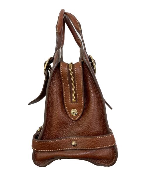 BURBERRY（バーバリー）BURBERRY (バーバリー) レザーハンドバッグ ブラウンの古着・服飾アイテム