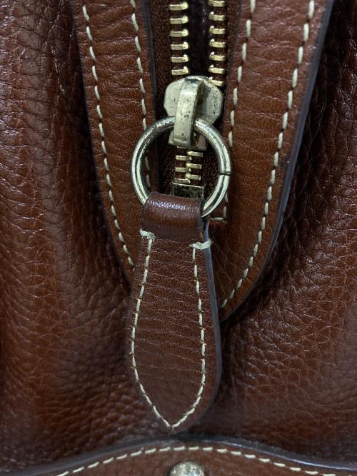 BURBERRY（バーバリー）BURBERRY (バーバリー) レザーハンドバッグ ブラウンの古着・服飾アイテム