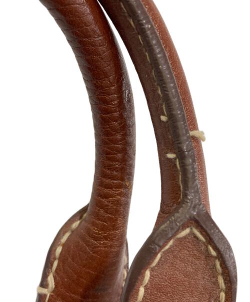 BURBERRY（バーバリー）BURBERRY (バーバリー) レザーハンドバッグ ブラウンの古着・服飾アイテム