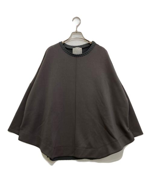 BEARDSLEY（ビアズリー）BEARDSLEY (ビアズリー) ニットコンビダンボールBIGプルオーバー グレー サイズ:FREEの古着・服飾アイテム