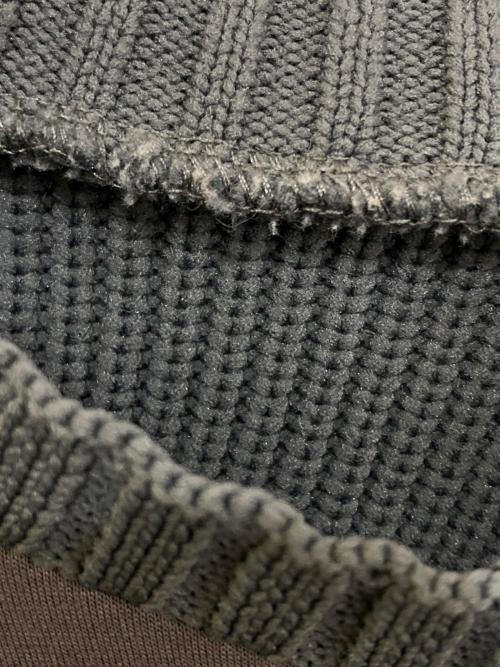 BEARDSLEY（ビアズリー）BEARDSLEY (ビアズリー) ニットコンビダンボールBIGプルオーバー グレー サイズ:FREEの古着・服飾アイテム