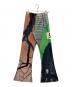 NON TOKYO（ノントーキョー）の古着「PRINT RIB FLARE PANTS　NON-23A-0724」｜ベージュ