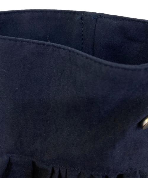 BORDERS at BALCONY（ボーダーズアットバルコニー）BORDERS AT BALCONY (ボーダーズアットバルコニー) ボリュームスリーブ ジップコート ネイビー サイズ:38 未使用品の古着・服飾アイテム