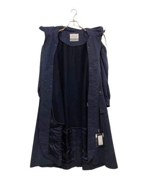 BORDERS at BALCONY（ボーダーズアットバルコニー）BORDERS AT BALCONY (ボーダーズアットバルコニー) ボリュームスリーブ ジップコート ネイビー サイズ:38 未使用品の古着・服飾アイテム