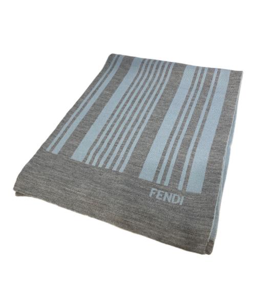 FENDI（フェンディ）FENDI (フェンディ) ウールマフラー グレーの古着・服飾アイテム