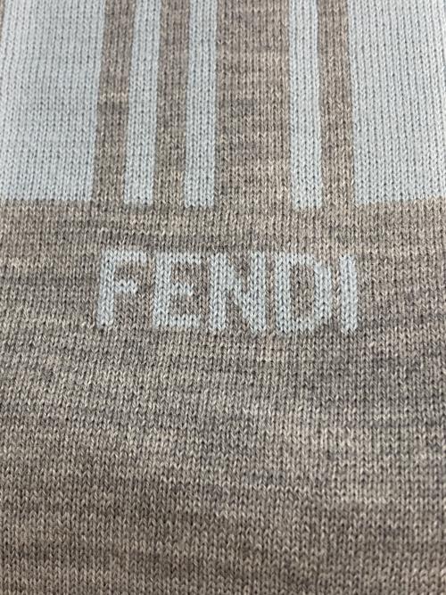 FENDI（フェンディ）FENDI (フェンディ) ウールマフラー グレーの古着・服飾アイテム