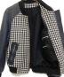 BALMAIN (バルマン) ラムレザー千鳥格子切替ブルゾン ネイビー サイズ:44：20000円