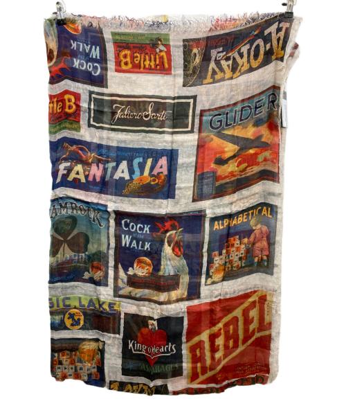 FALIERO SARTI（ファリエロサルティ）FALIERO SARTI (ファリエロサルティ) グラフィックストール レッドの古着・服飾アイテム