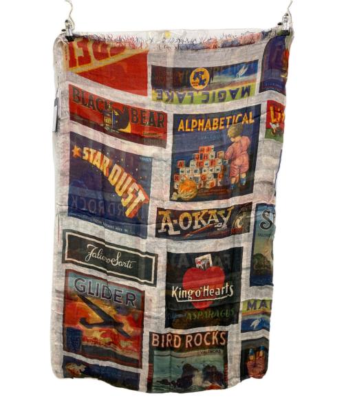 FALIERO SARTI（ファリエロサルティ）FALIERO SARTI (ファリエロサルティ) グラフィックストール レッドの古着・服飾アイテム