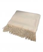 JOHNSTONS OF ELGINジョンストンズオブエルガン）の古着「カシミヤ大判マフラー」｜ベージュ