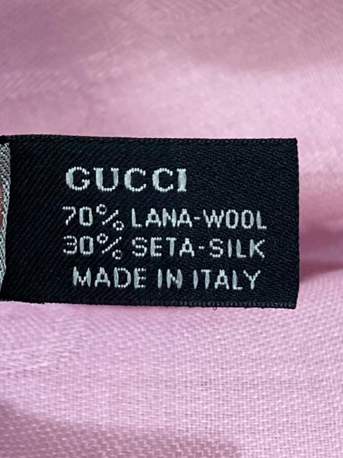 GUCCI（グッチ）GUCCI (グッチ) GGシルクストール ピンクの古着・服飾アイテム
