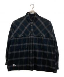 FreshService（フレッシュサービス）の古着「FLANNEL CHECK OVER YOKE SHIRT　FSC-253-50129」｜ネイビー