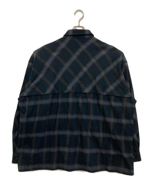 FreshService（フレッシュサービス）FreshService (フレッシュサービス) FLANNEL CHECK OVER YOKE SHIRT　FSC-253-50129 ネイビー サイズ:Lの古着・服飾アイテム