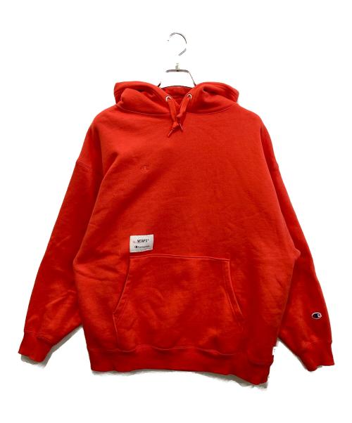 Champion（チャンピオン）Champion (チャンピオン) WTAPS (ダブルタップス) コラボプルオーバーパーカー　C8-Z110 オレンジ サイズ:LARGEの古着・服飾アイテム